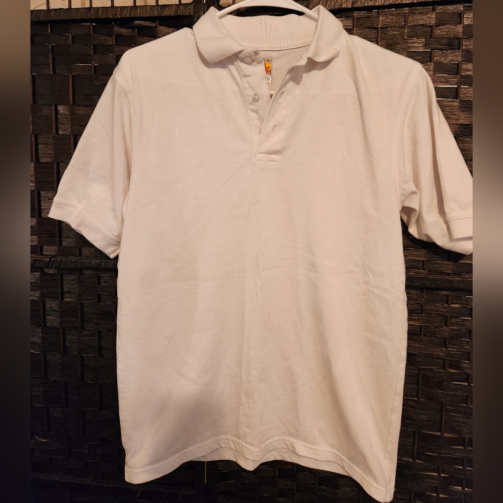 White Polo youth XL